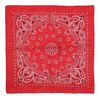 Afbeelding van Zacharia | Bandana rood met rond wit retro paisley patroon 