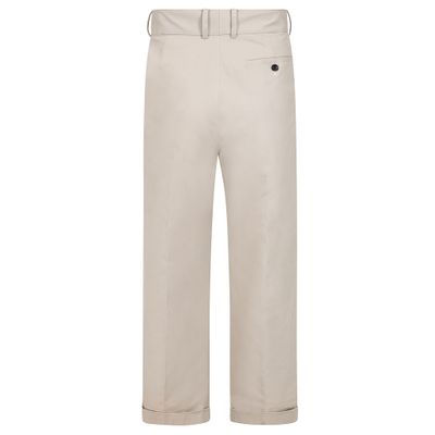 Foto van Collectif | Pantalon Edison grijs, 40 ties stijl met brede tailleband