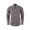 Afbeelding van Relco | Overhemd blauw met kleurrijk paisley patroon