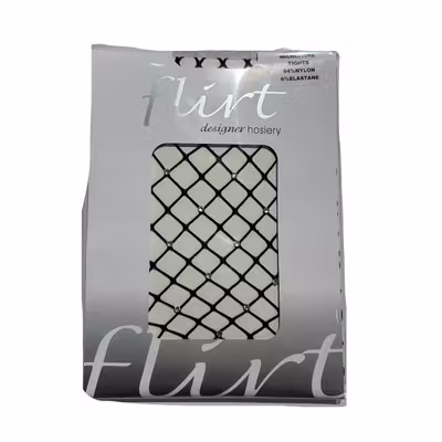 Foto van Flirt | Zwarte gaas panty 1.5 cm met kleine diamantjes