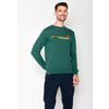 Afbeelding van Green Bomb | Trui sweater Nature canoe river, jungle green bio katoen