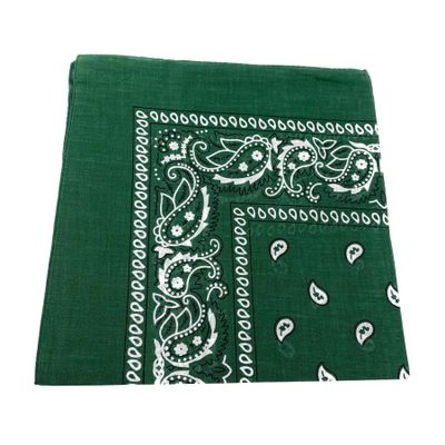 Foto van Onkar | Bandana haarband en sjaal met paisley patroon, Bottle Green