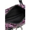 Afbeelding van Banned | Rock 'n Roll paarse-luipaard handtas, ringen eyelets en ritssluiting