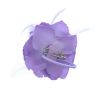 Afbeelding van Zacharia | Zacht lila roos met glitter en veertjes op haarclip, broche en elastiek