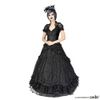 Afbeelding van Sinister | Lange gothic rok Layla, tule met strikjes en victoriaans kant