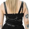 Afbeelding van Vixxsin | Lange punkjurk Junia, met harnas, gespen en veter-details