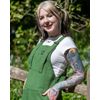 Afbeelding van Rebel Romance | Tuinbroek effen groen van stretch katoen