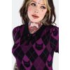 Afbeelding van Jawbreaker | Paars geruite polo mini jurk Argyle met katten snoetjes