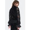 Afbeelding van Jawbreaker | Korte zwarte ribcord gilet top met knoopsluiting