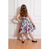 Afbeelding van Hearts and Roses | Kinderjurk Ditsy blauw met grote rode rozen