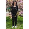 Afbeelding van Run & Fly | Zwarte unisex, stretch tuinbroek met toelopende pijpen