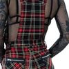 Afbeelding van Chemical Black | Inola Dungarees zwart rode punky tartan