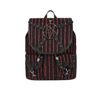 Afbeelding van Banned | Rugtas Bloodline Pentagram, zwart met bloedrode strepen en studs