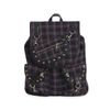 Afbeelding van Banned | Rugtas Yamy, multicolour tartan met zwarte pvc en studs