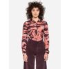 Afbeelding van ATO Berlin | Blouse Arabella, bordeaux roze wolkig patroon
