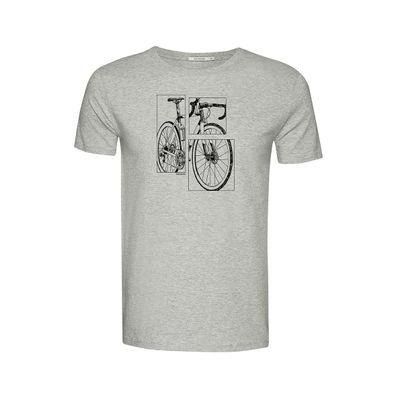 Foto van Green Bomb | T-shirt Bike cut, grijs bio katoen