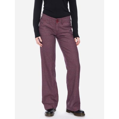 Foto van ATO Berlin | Pantalon Lilia, rood, lila, blauw gemêleerde ruit-structuur 