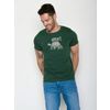 Afbeelding van Green Bomb | T-shirt Turtle walk, bottle green bio katoen