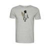Afbeelding van Green Bomb | T-shirt surf penguin summer print, grijs bio katoen