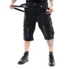 Afbeelding van Vixxsin | Industrial korte broek Sydney zwart met ritsen, straps en zakken