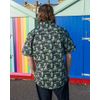 Afbeelding van Run & Fly | Overhemd met korte mouw Green Seas print, met octopus