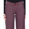 Afbeelding van ATO Berlin | Pantalon Lilia, rood, lila, blauw gemêleerde ruit-structuur 