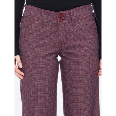 Foto van ATO Berlin | Pantalon Lilia, rood, lila, blauw gemêleerde ruit-structuur 