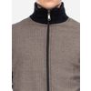 Afbeelding van ATO Berlin | Klassiek retro vest Toni, met bruin tweed patroon, biokatoen