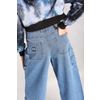 Afbeelding van Hell Bunny | 80's Rider Jeans met rechte pijpen, zakjes en patches 