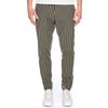 Afbeelding van ATO Berlin | Pantalon Bull olijfgroen beige gestreept