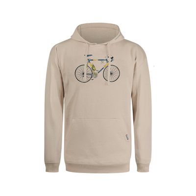 Foto van Green Bomb | Hoodie Bike Knut, latte-creme bio katoen