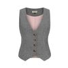 Afbeelding van Banned | Gilet Selma grijze herringbone, Queensize
