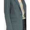 Afbeelding van ATO Berlin | Retro blazer Toma grijs blauw gemêleerde linnenlook