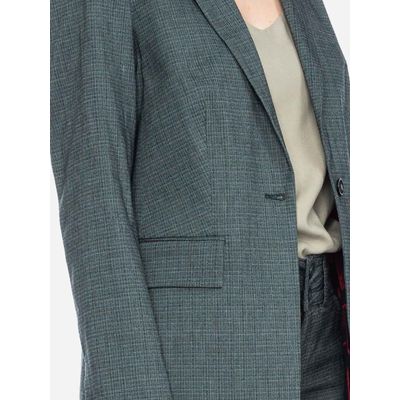 Foto van ATO Berlin | Retro blazer Toma grijs blauw gemêleerde linnenlook
