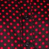 Afbeelding van Chenaski | Dames blouse Polka Dots, zwart rood