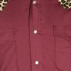 Afbeelding van Chenaski | Rockabilly '50 cowboy overhemd, leopard aubergine