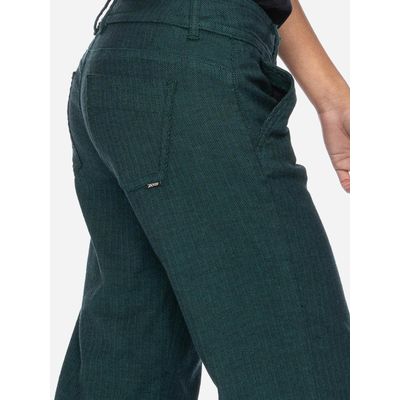 Foto van ATO Berlin | Pantalon Lilia, met groen zwart visgraat patroon