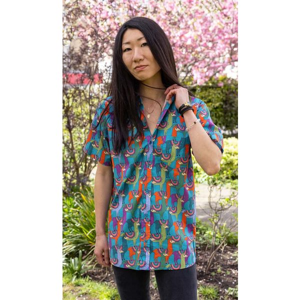 Run & Fly | Overhemd met korte mouw, Lama print