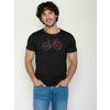 Afbeelding van Green Bomb | T-shirt Colours Race, zwart bio katoen