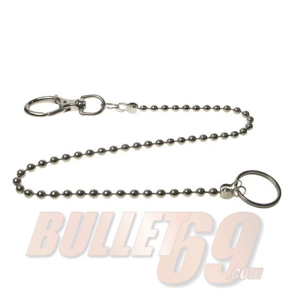 Bullet69 | Sleutelhanger, metal bolletjes-ketting, 60 cm 