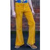 Afbeelding van Run & Fly | Gele Ribcord broek 70s met wijde pijpen