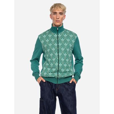 Foto van ATO Berlin | Vest Toni groen en mintgroen grafisch patroon, biokatoen