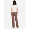 Afbeelding van ATO Berlin | Pantalon Lilia, bruin met beige gemêleerde structuur