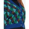 Afbeelding van ATO Berlin | Vest Smilla met blauw bruin retro patroon