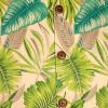 Afbeelding van Chenaski | Overhemd korte mouw, jungle plants creme, groen grijs