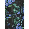 Afbeelding van Hearts & Roses | Swing jurk Amira, zwart met blauwe bloemen