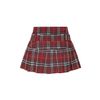 Afbeelding van Banned | Rode schotse tartan mini rok met punky riem en gesp