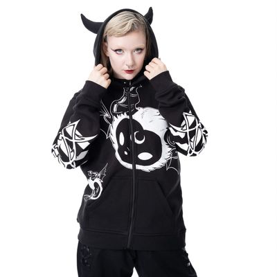 Foto van Heartless | Lost demon hoody, met gehoornde capuchon 