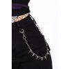 Afbeelding van Banned | Goth punk broek ketting met zilverkleurige spikes