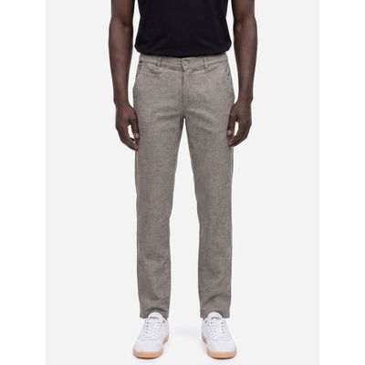 Foto van ATO Berlin | Pantalon Jorjo grijs zwarte linnen mix 